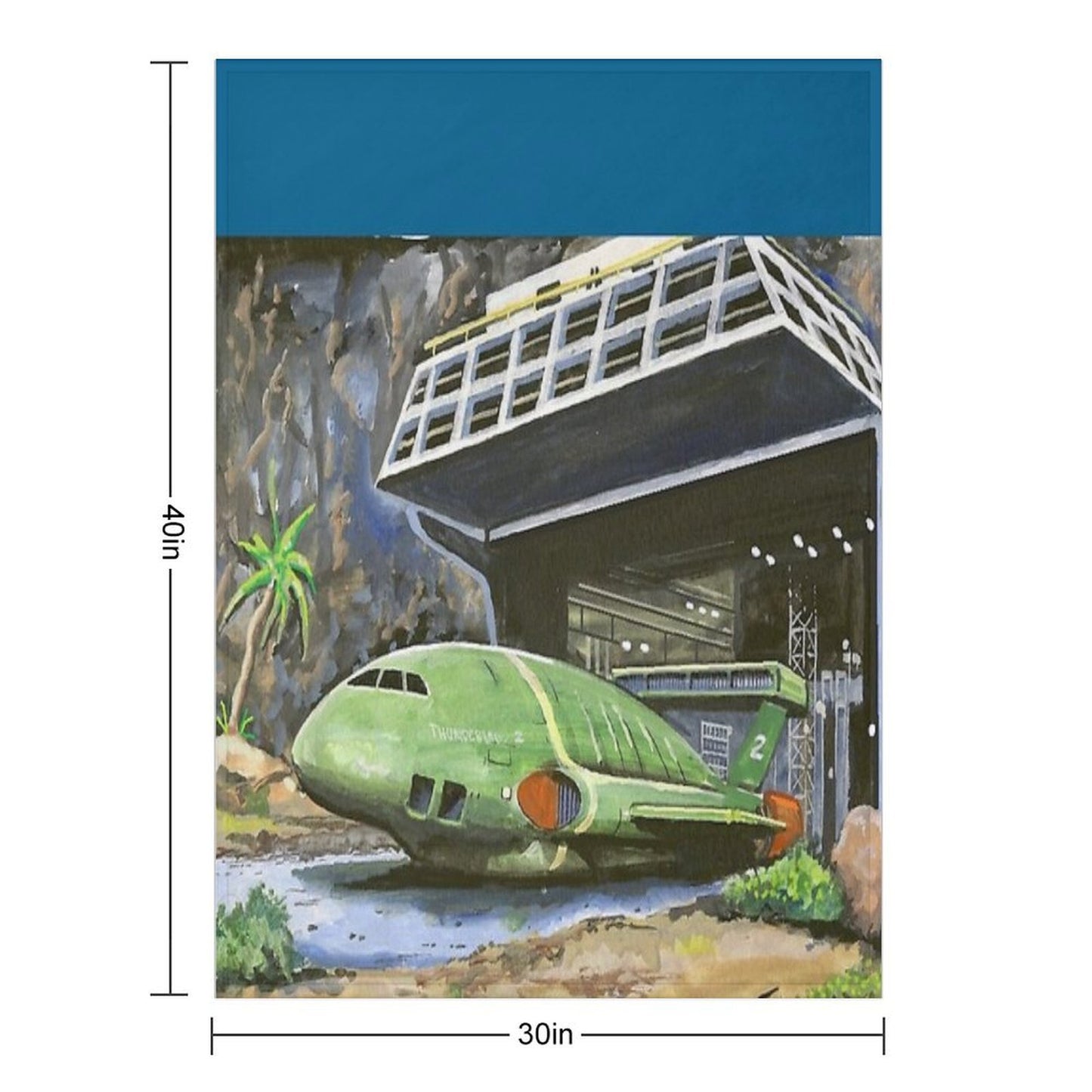 Thunderbird 2 from Thunderbirds Throw Blanket