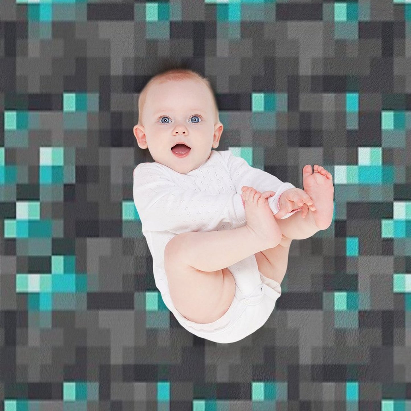 Deepslate Diamond Ore Throw Blanket