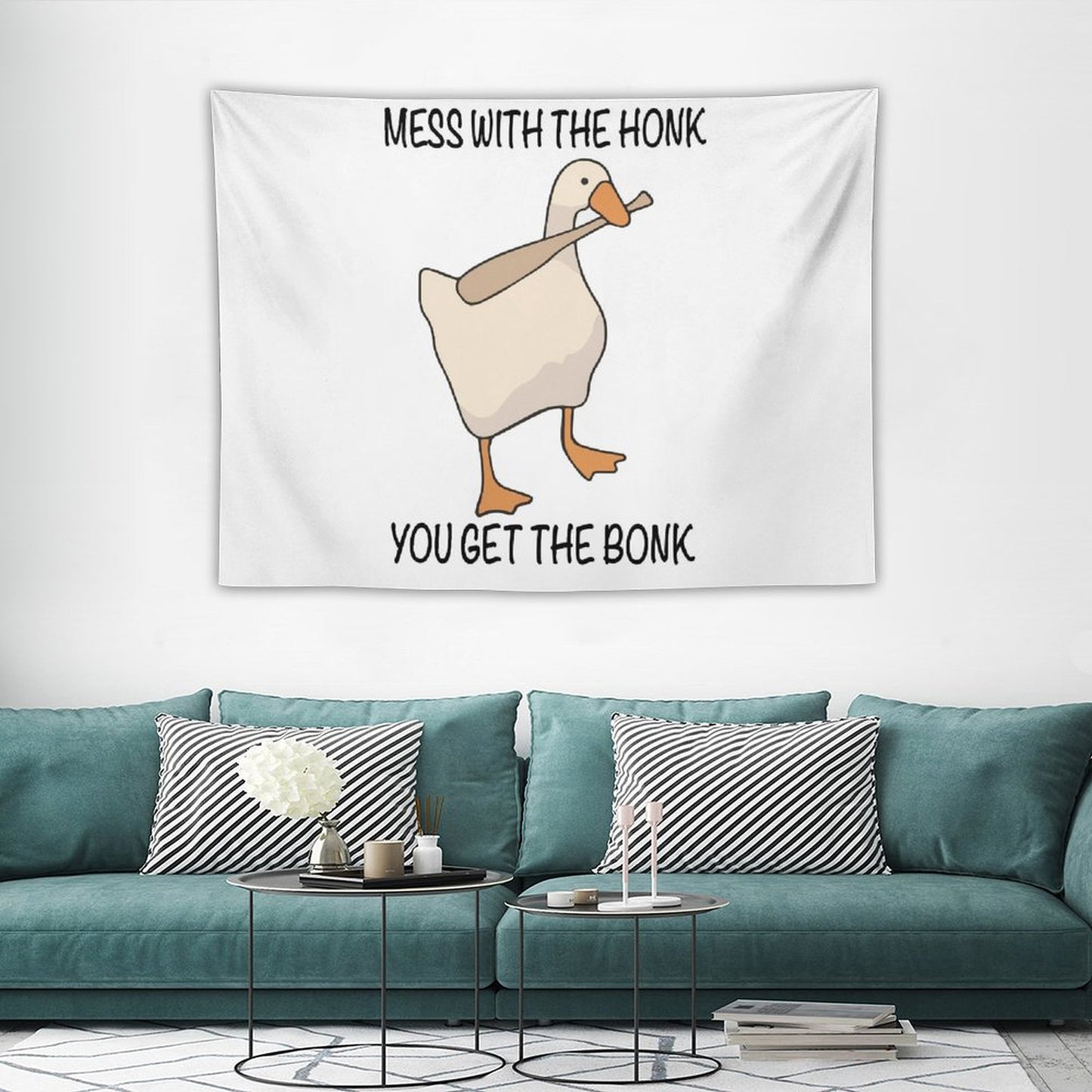 Mess with The Honk You Get The Bonk Tapestry