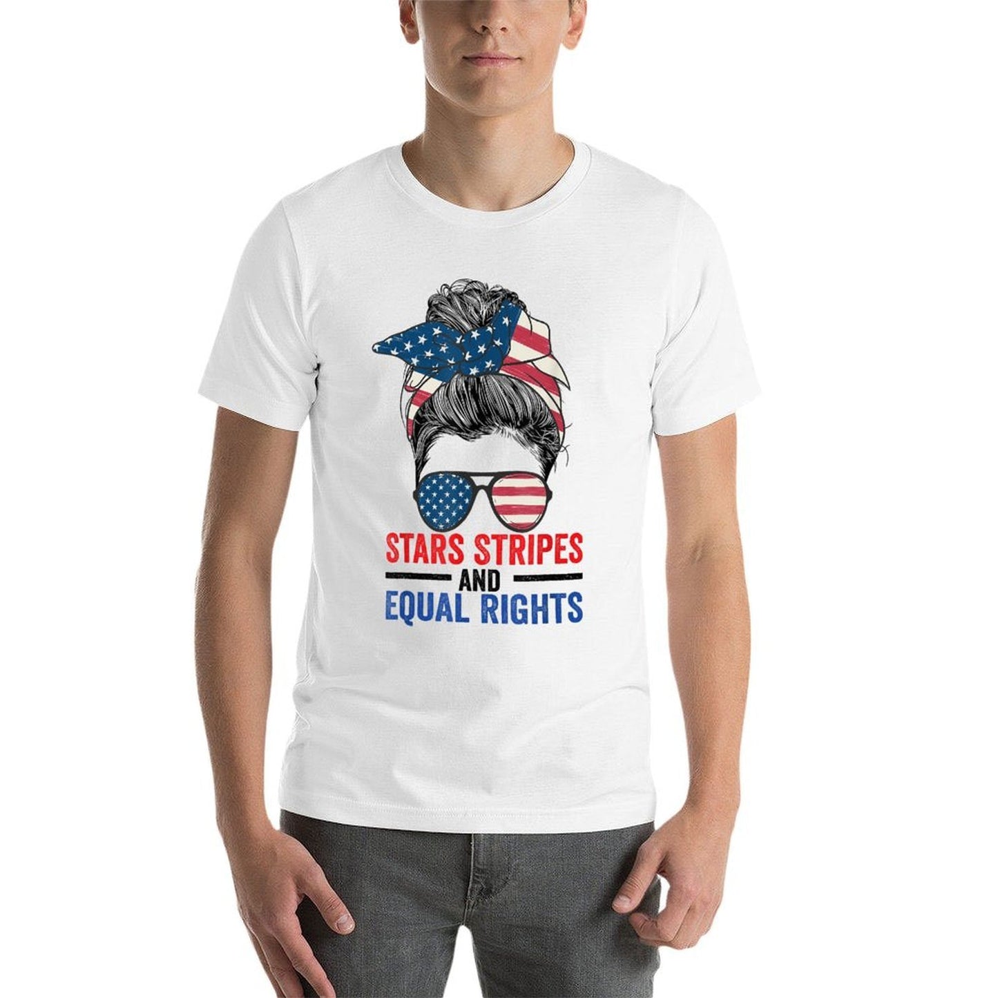 Stars Stripes And Equal Rights Womens Rights 4th of July Soft T-Shirt