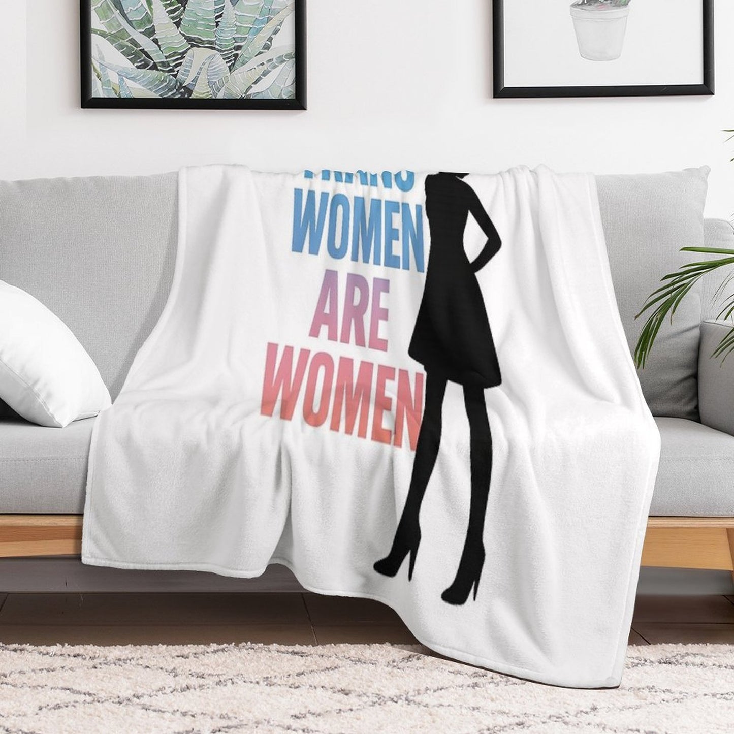Trans Women Are Women Throw Blanket