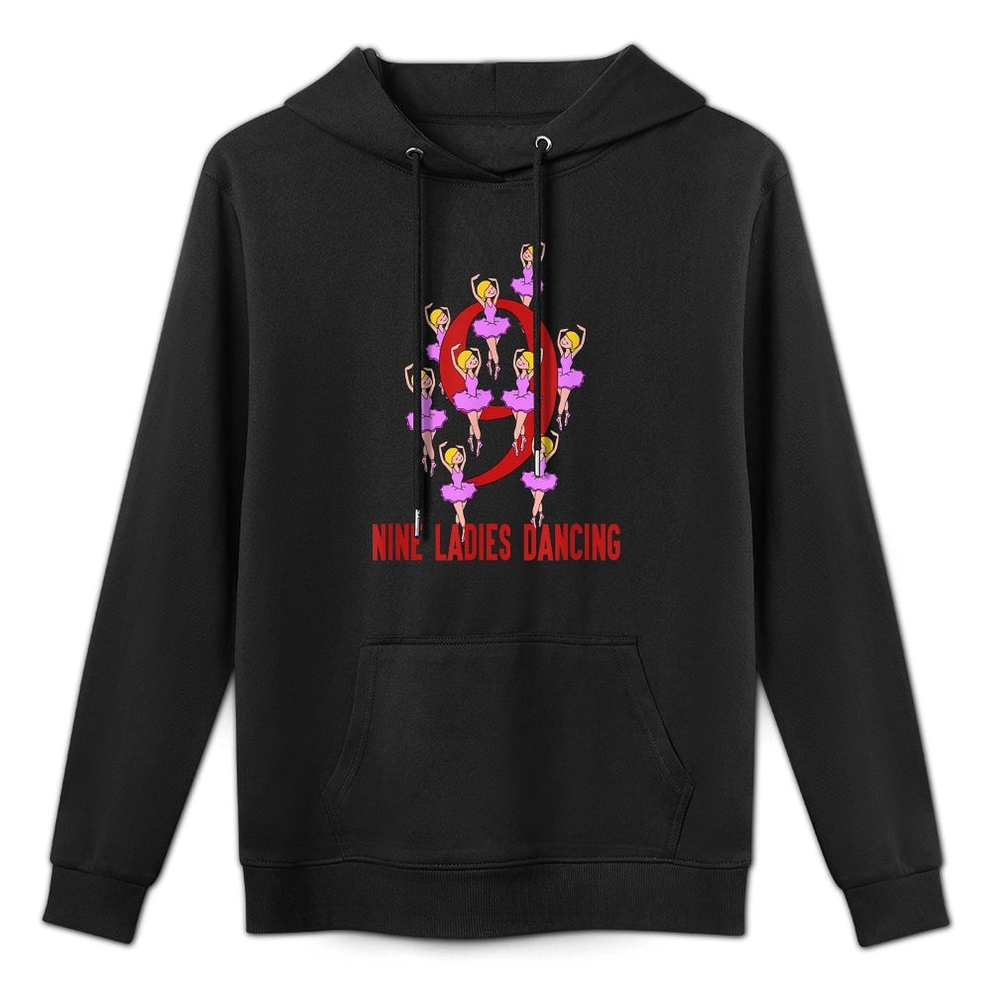 Nine Ladies Dancing Song 12 Days Christmas Moisture-Wicking Hoodie