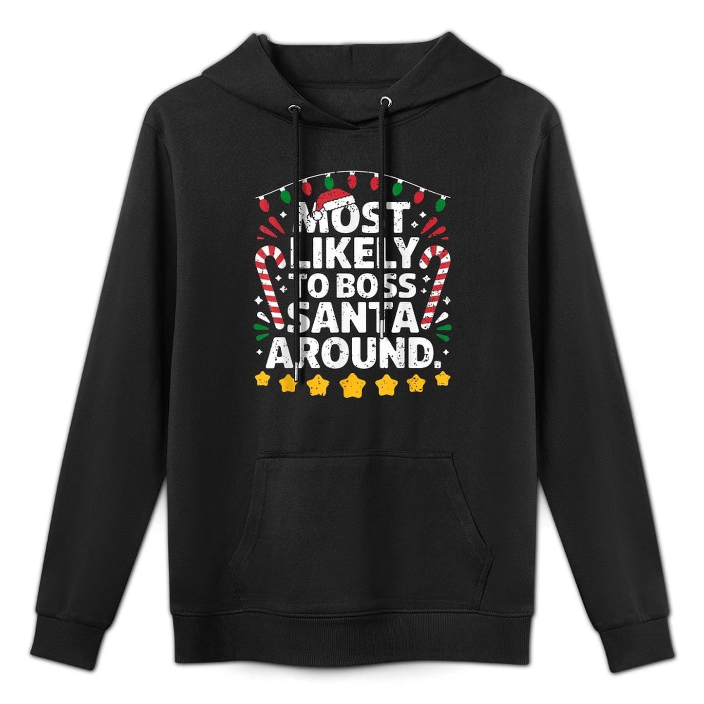 Most Likely To Boss Santa Around Matching Family Christmas Machine Washable Hoodie