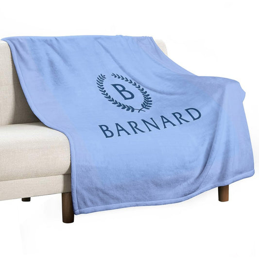 Barnard College Baby Blue Logo Throw Blanket