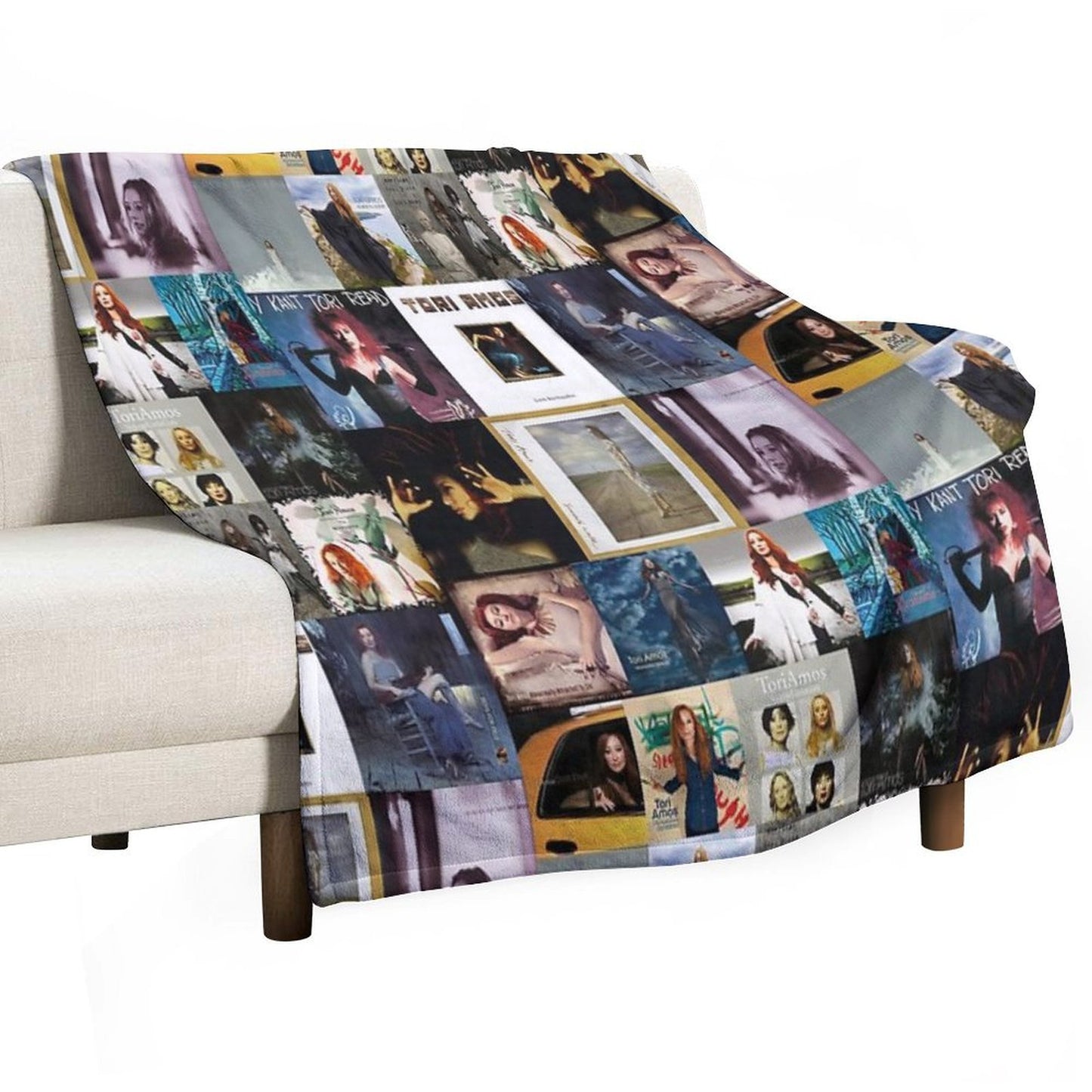 Tori Amos Album Records Collage Collection Print Throw Blanket