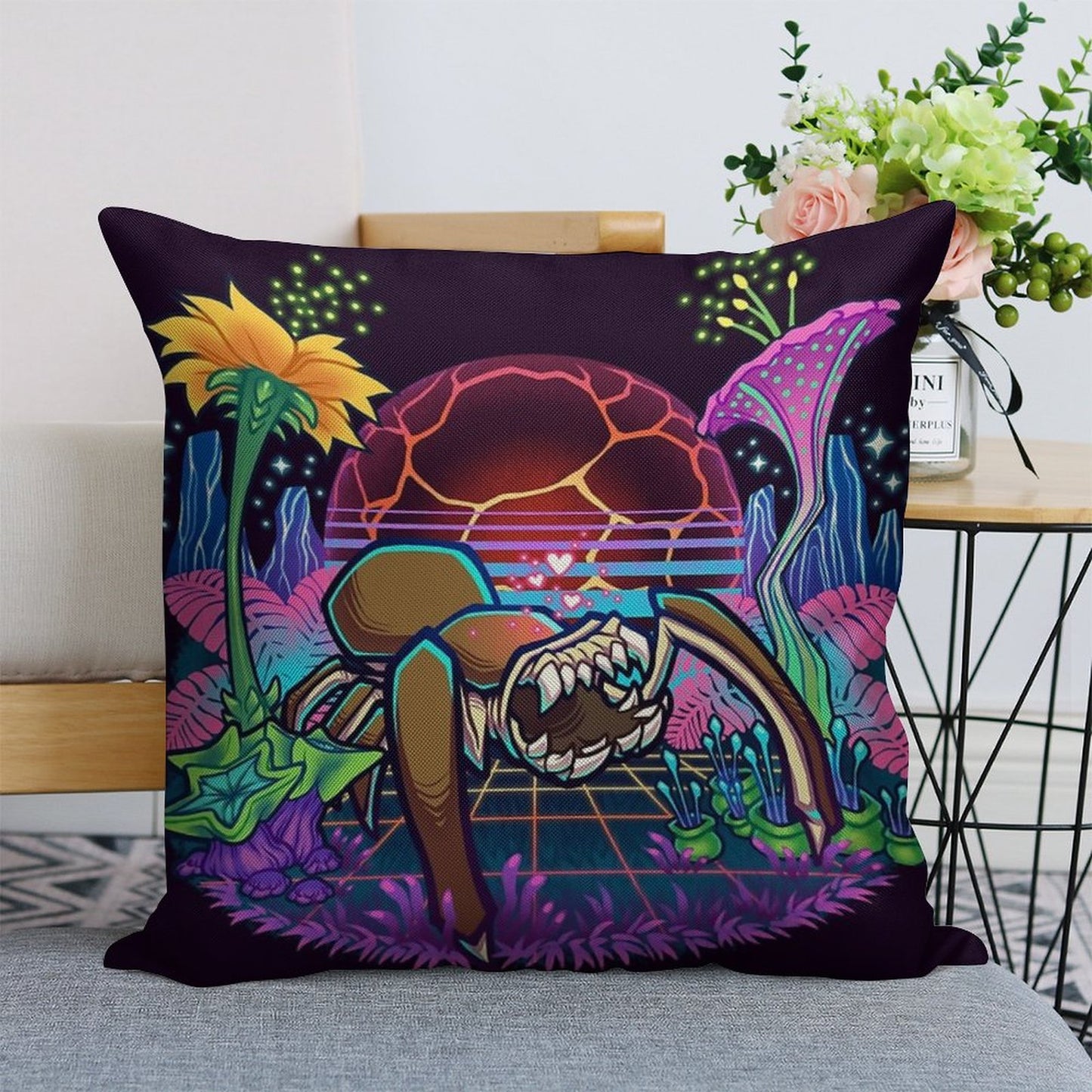 Believe In Steeve Linen Throw Pillow Cover