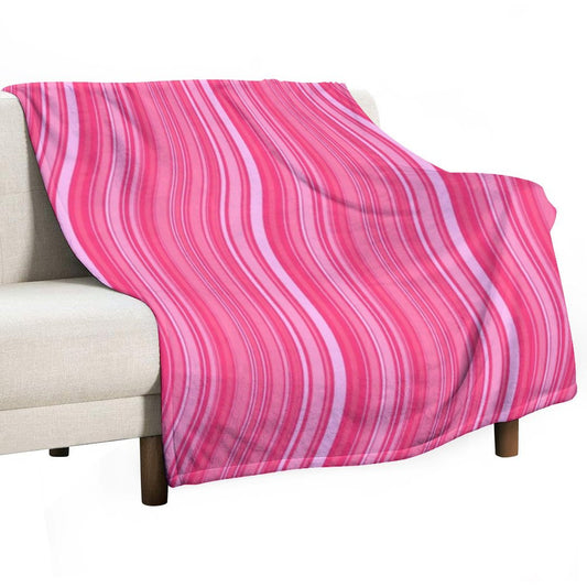 Vibrant Pink Flow Throw Blanket