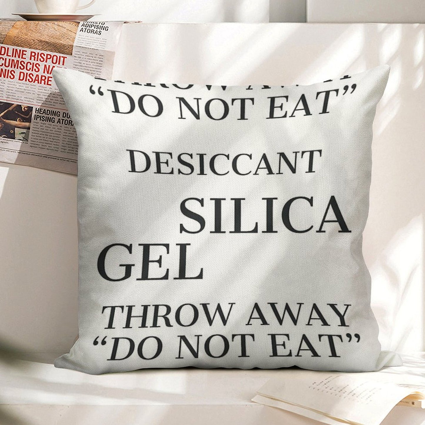 Silica Gels Linen Throw Pillow Cover