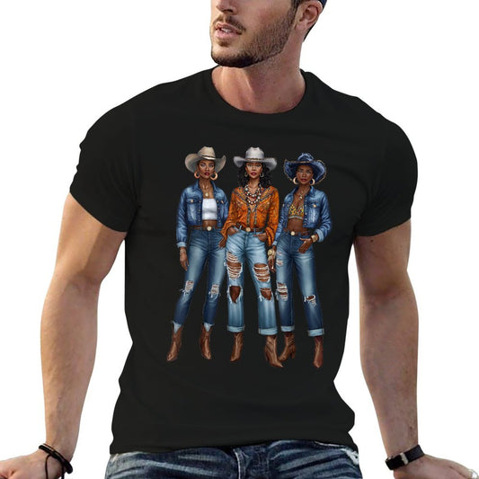 Black Cowgirl Vibes Melanin Black History Texas  Slim-fit Cut T-Shirt