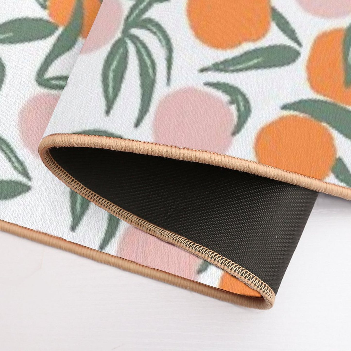 Peach Pattern Bath Mat