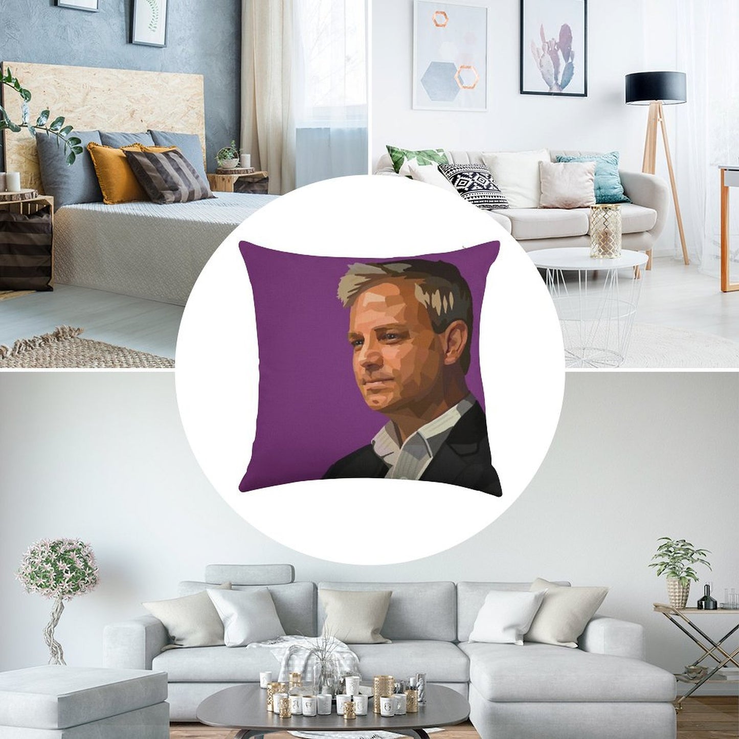 Prof. Brett Sutton Linen Throw Pillow Cover