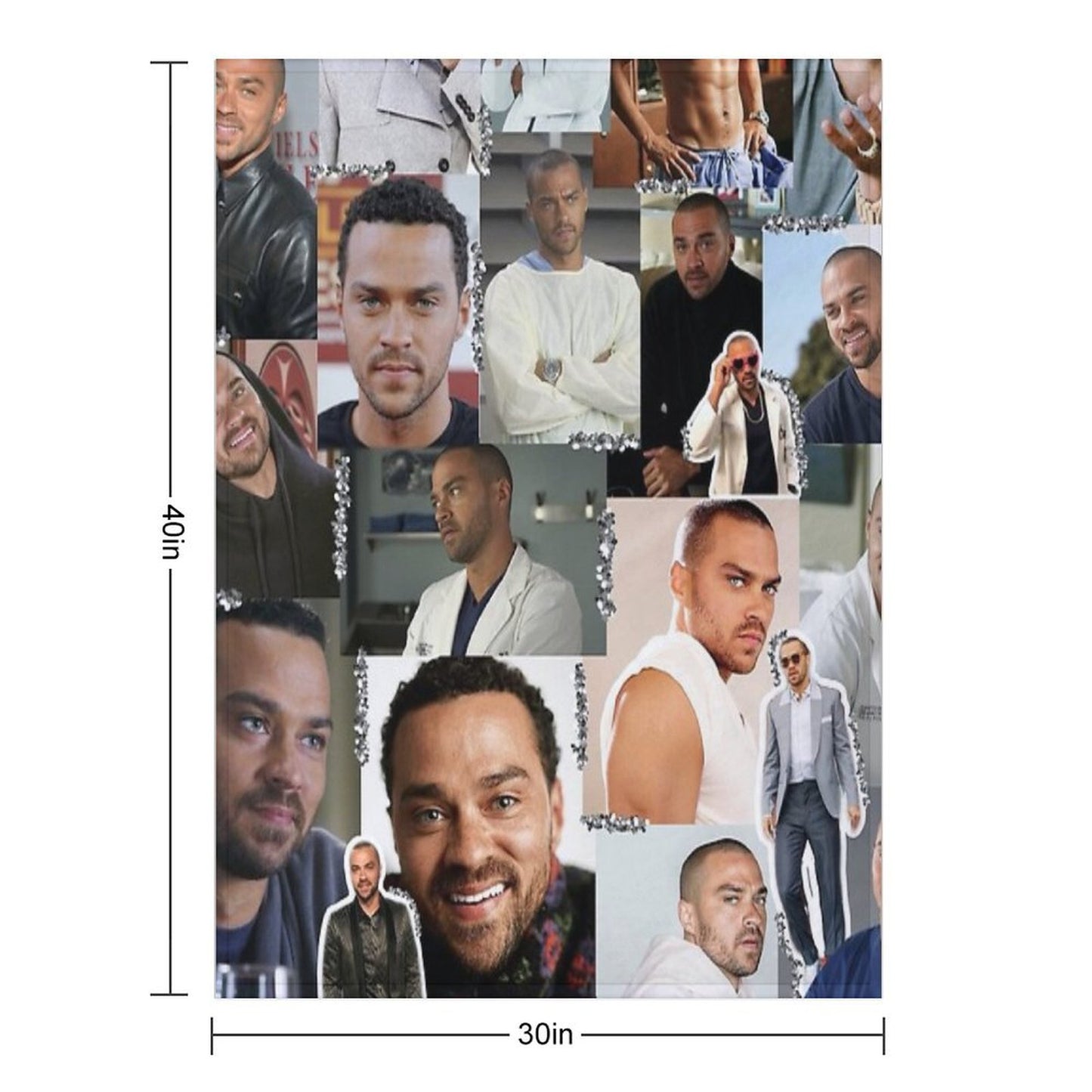 Jackson Avery Collage Throw Blanket