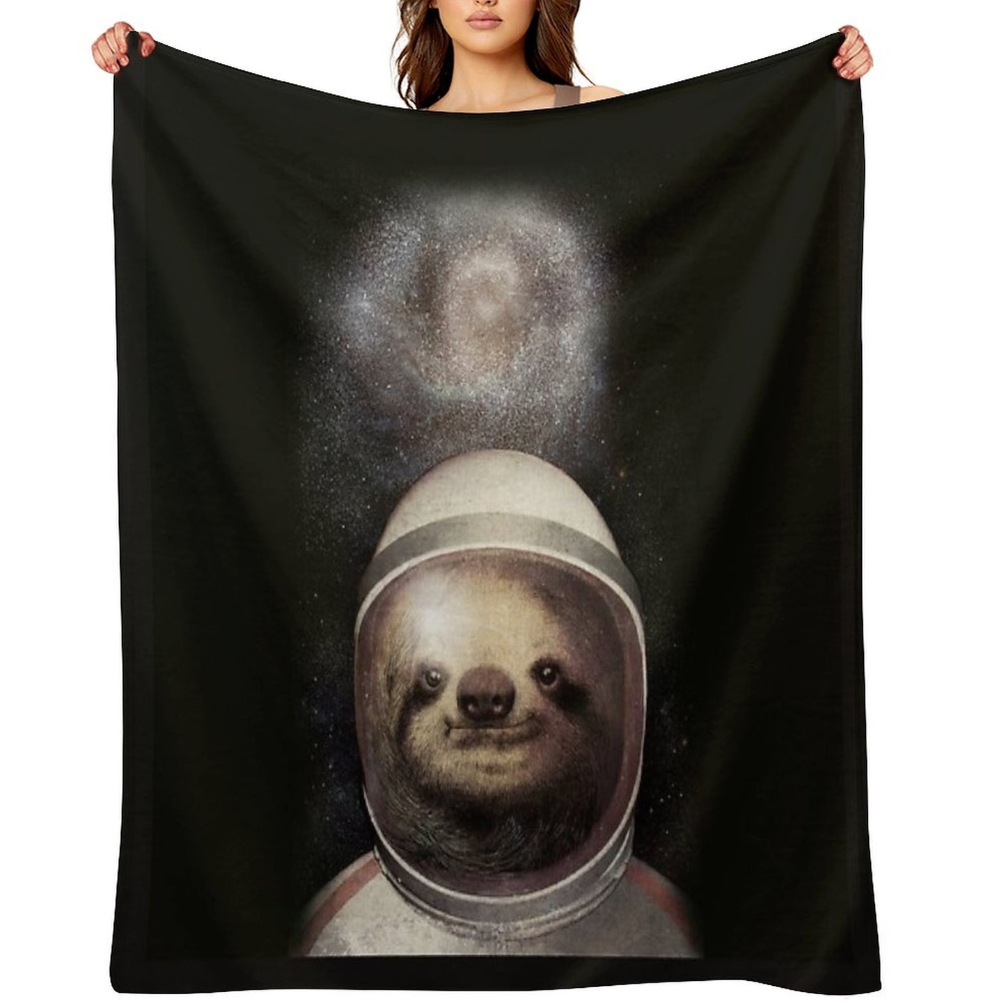Space Sloth Throw Blanket