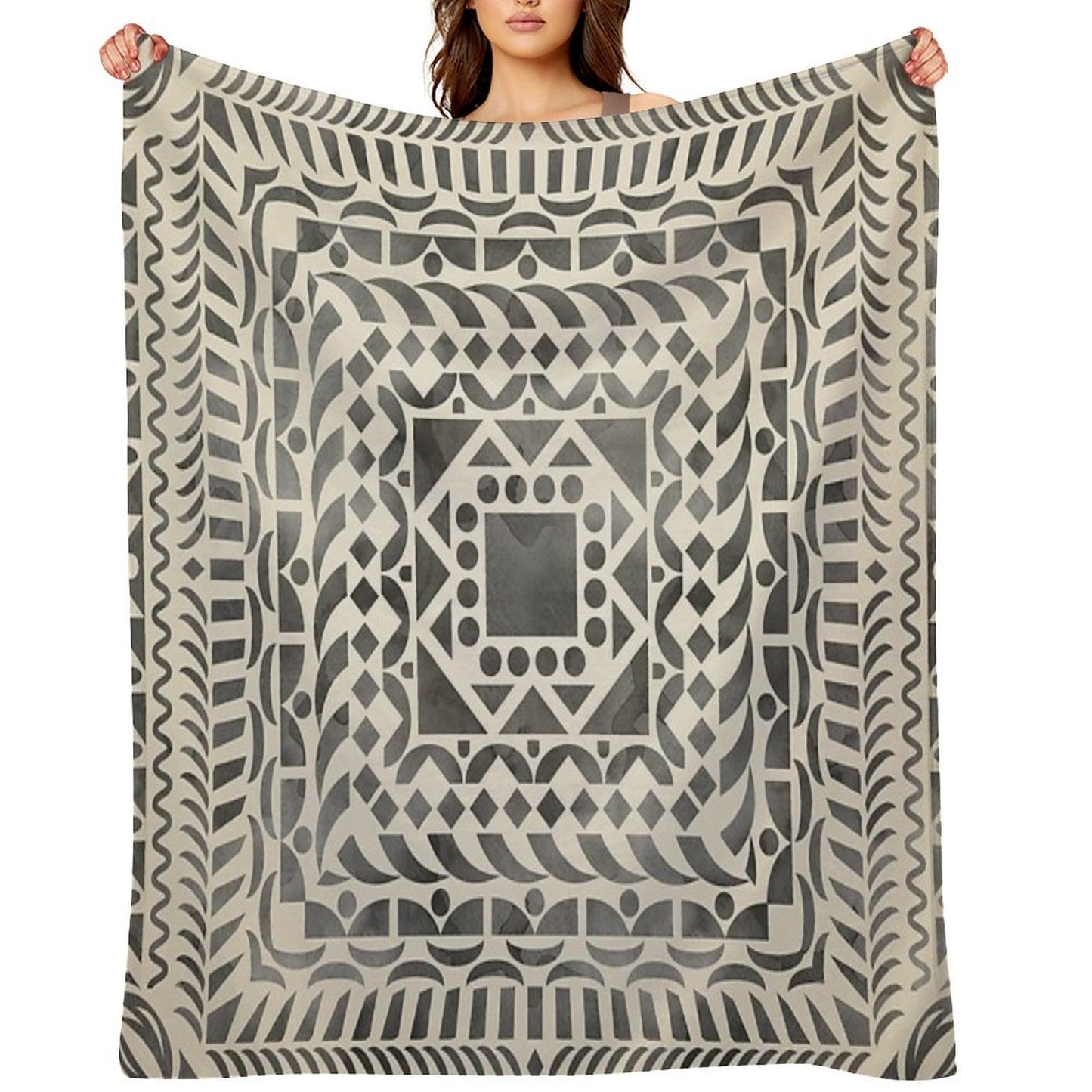 Watercolor Mandala Mandala8w Throw Blanket