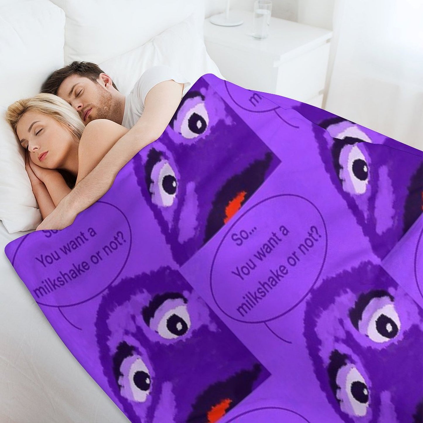 Order Up - Grimace Throw Blanket