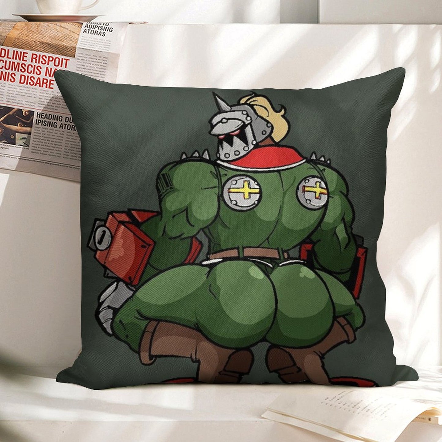 Potemkin Culo Linen Throw Pillow Cover