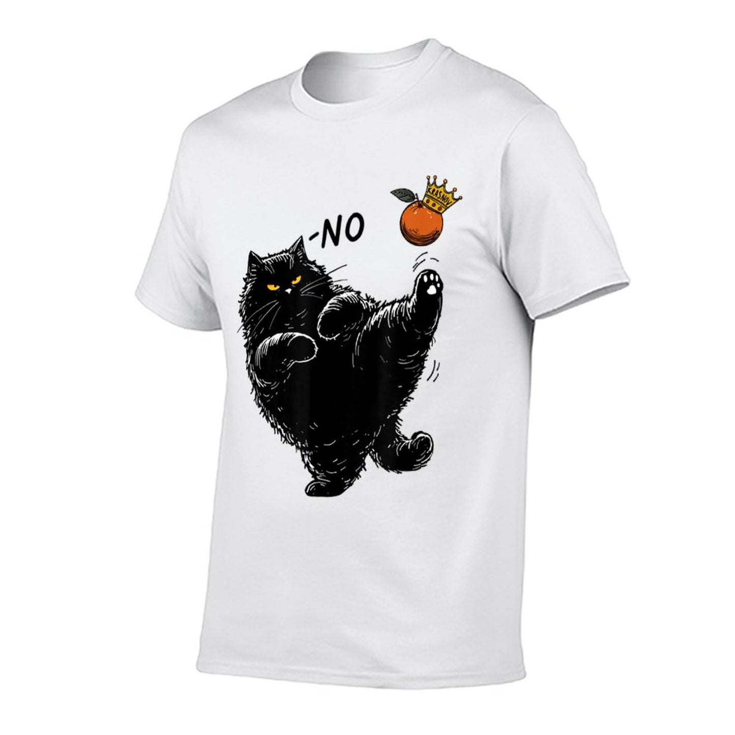 Funny Angry Black Cat Thats No Kings In America Kitty Easy-care T-Shirt