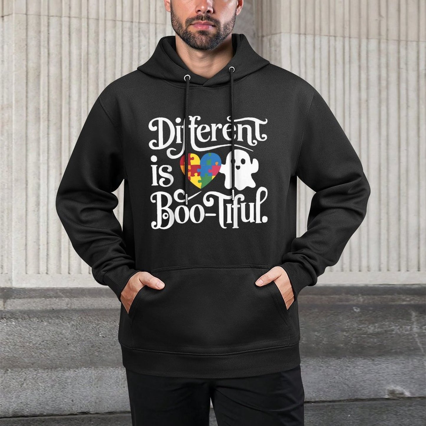 Support Autism Halloween Spooky Autistic Trick Or Treat Easy Care Hoodie