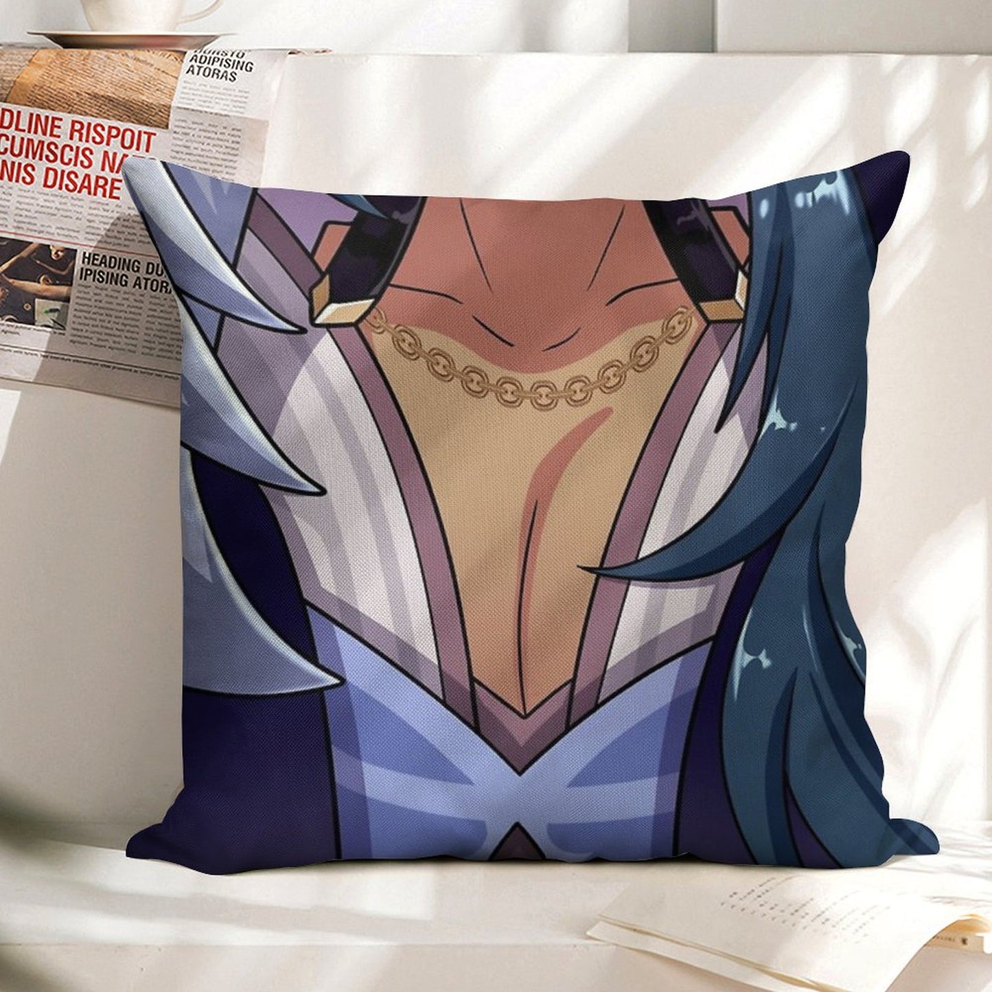 Kaeya Tiddies Linen Throw Pillow Cover