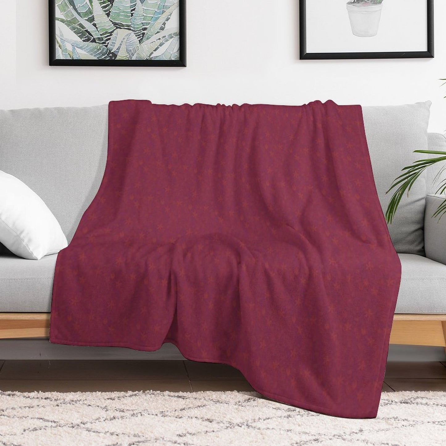 Floral Artwork Throw Blanket
