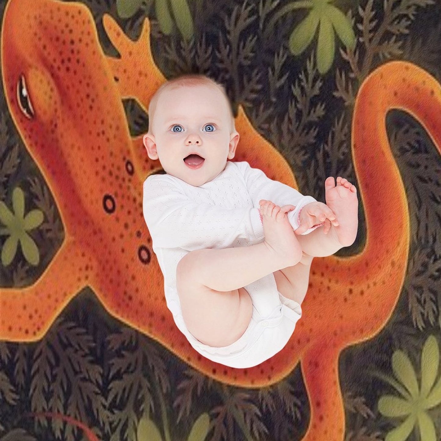 Red Spotted Newt Throw Blanket