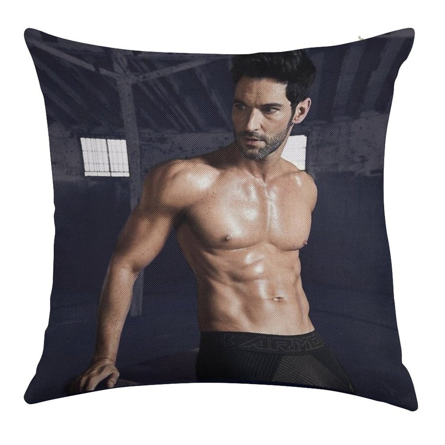 Tom Ellis Linen Throw Pillow Cover