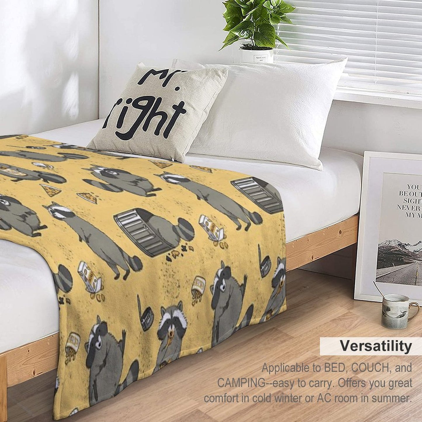 Rascally Raccoons Throw Blanket