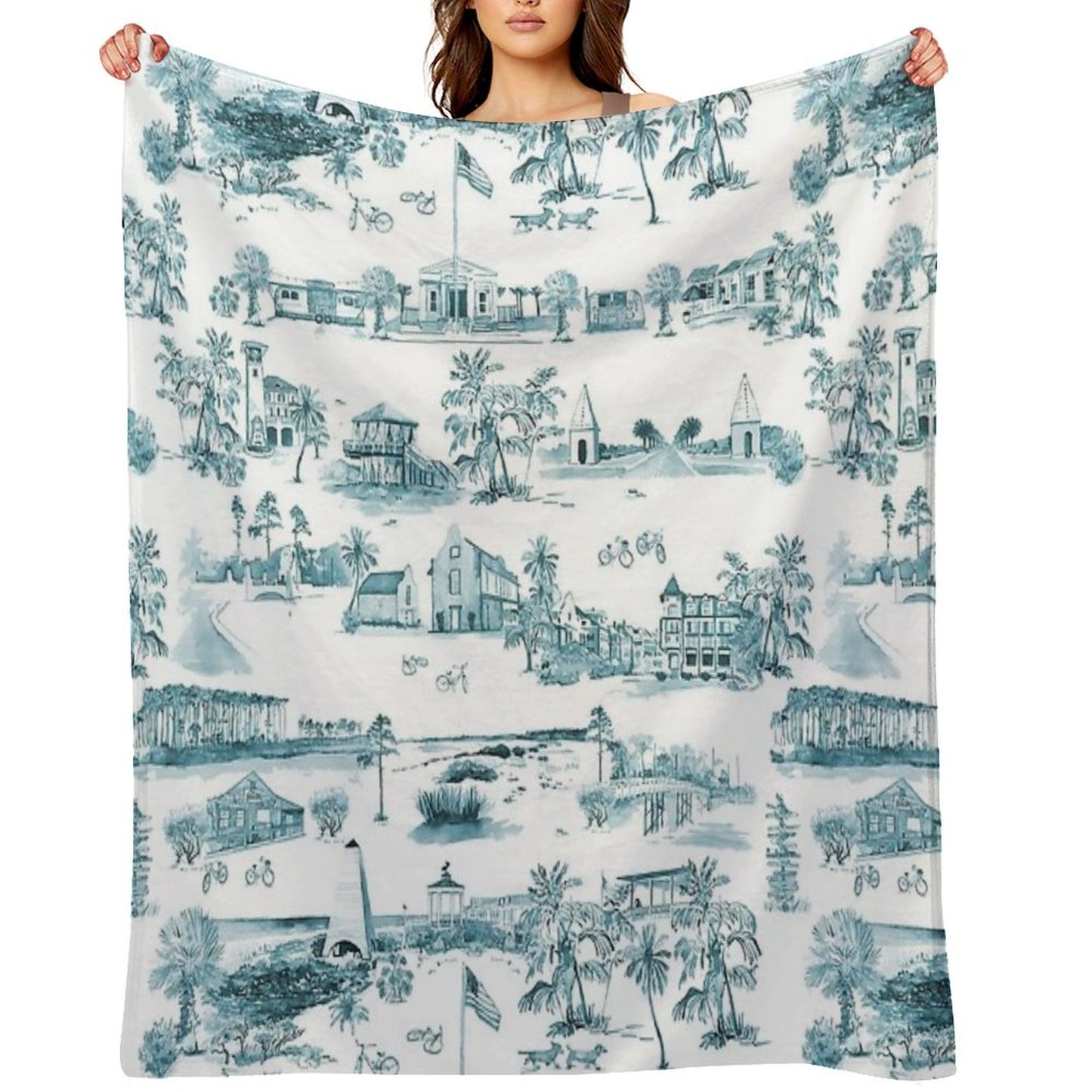 Toile 30A Throw Blanket