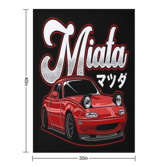 Miata MX-5 NA Red Throw Blanket