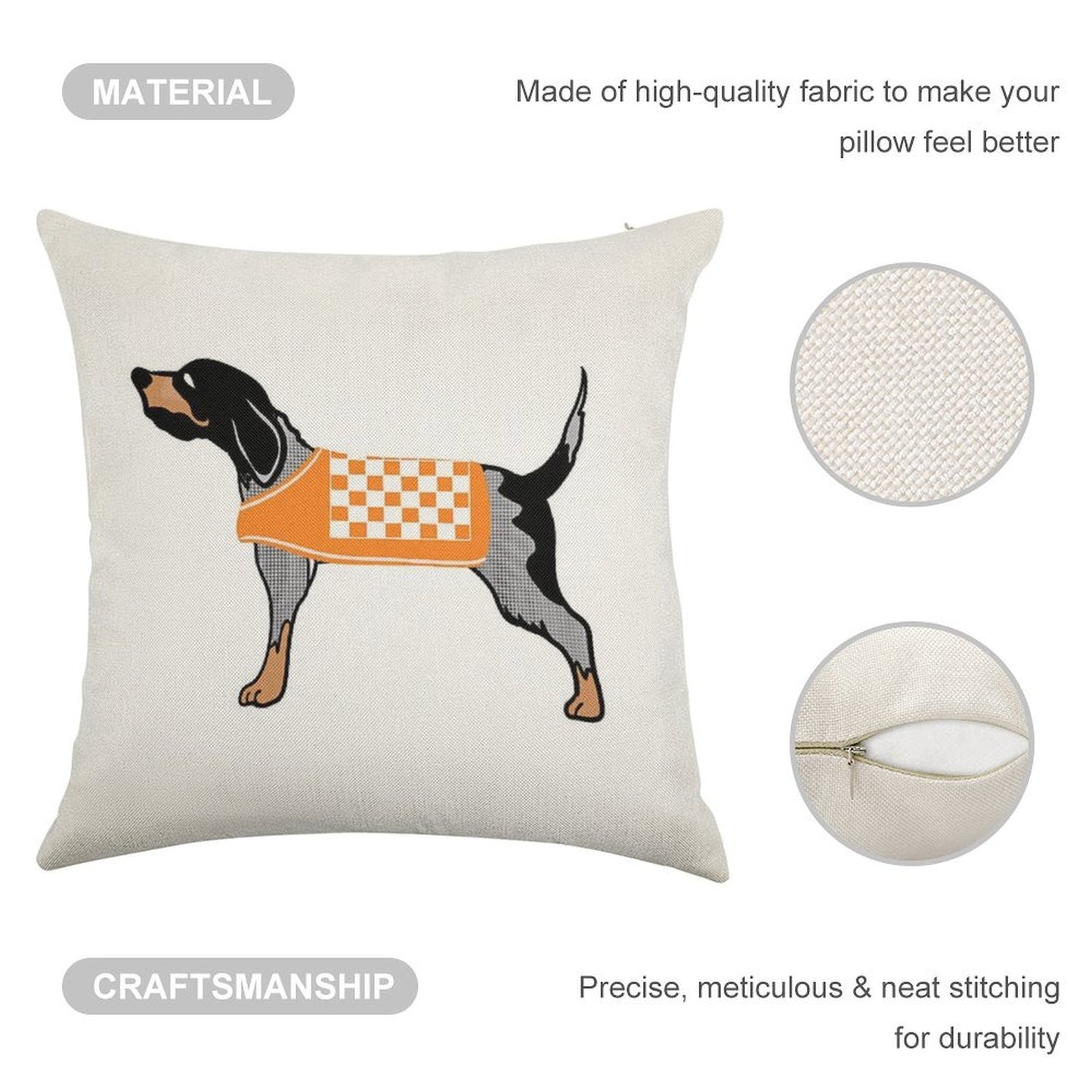 Smokey Linen Throw Pillow Cover