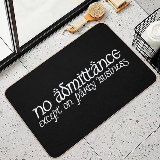 No Admittance Except on Party Business White Bath Mat