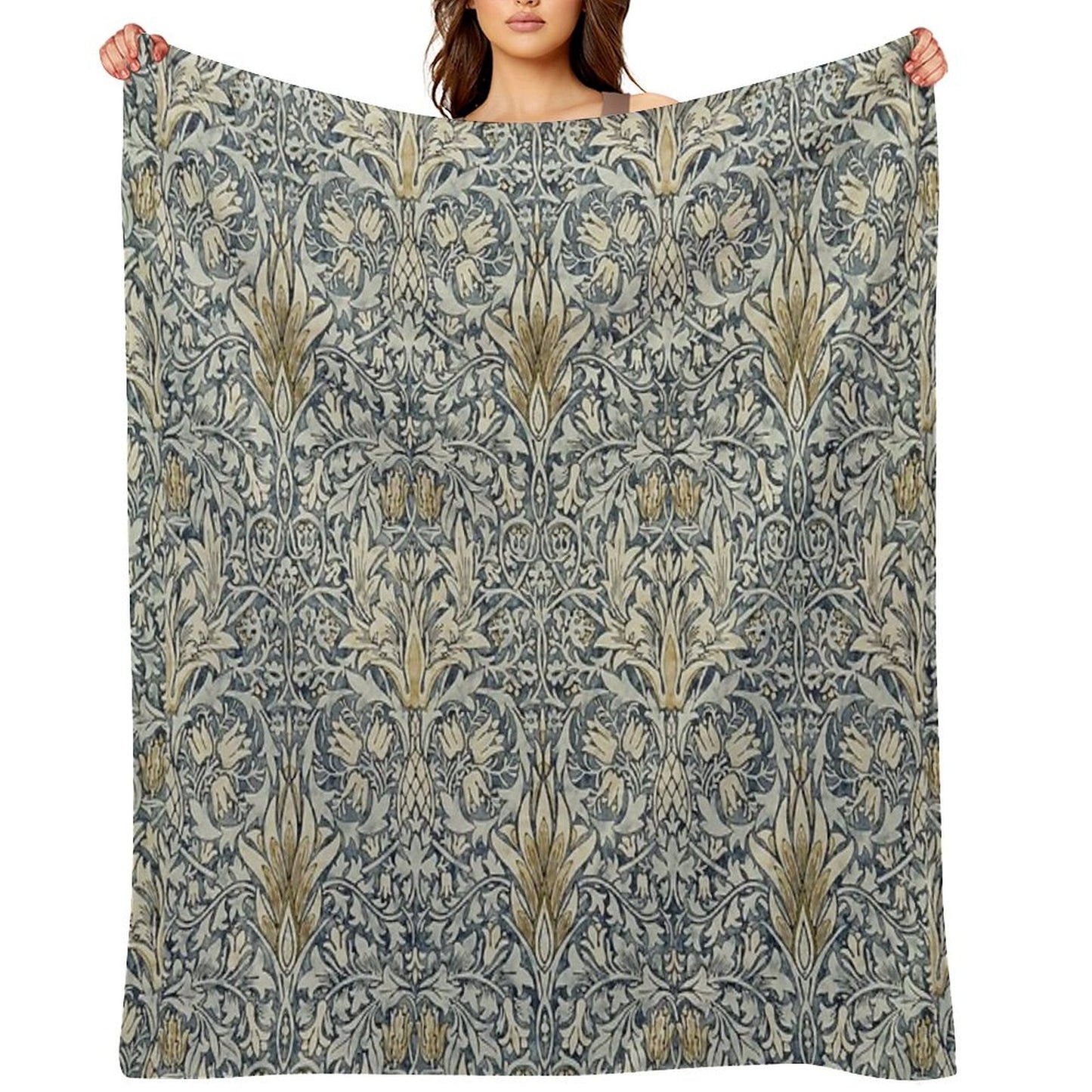 William Morris Snakeshead Pattern Throw Blanket