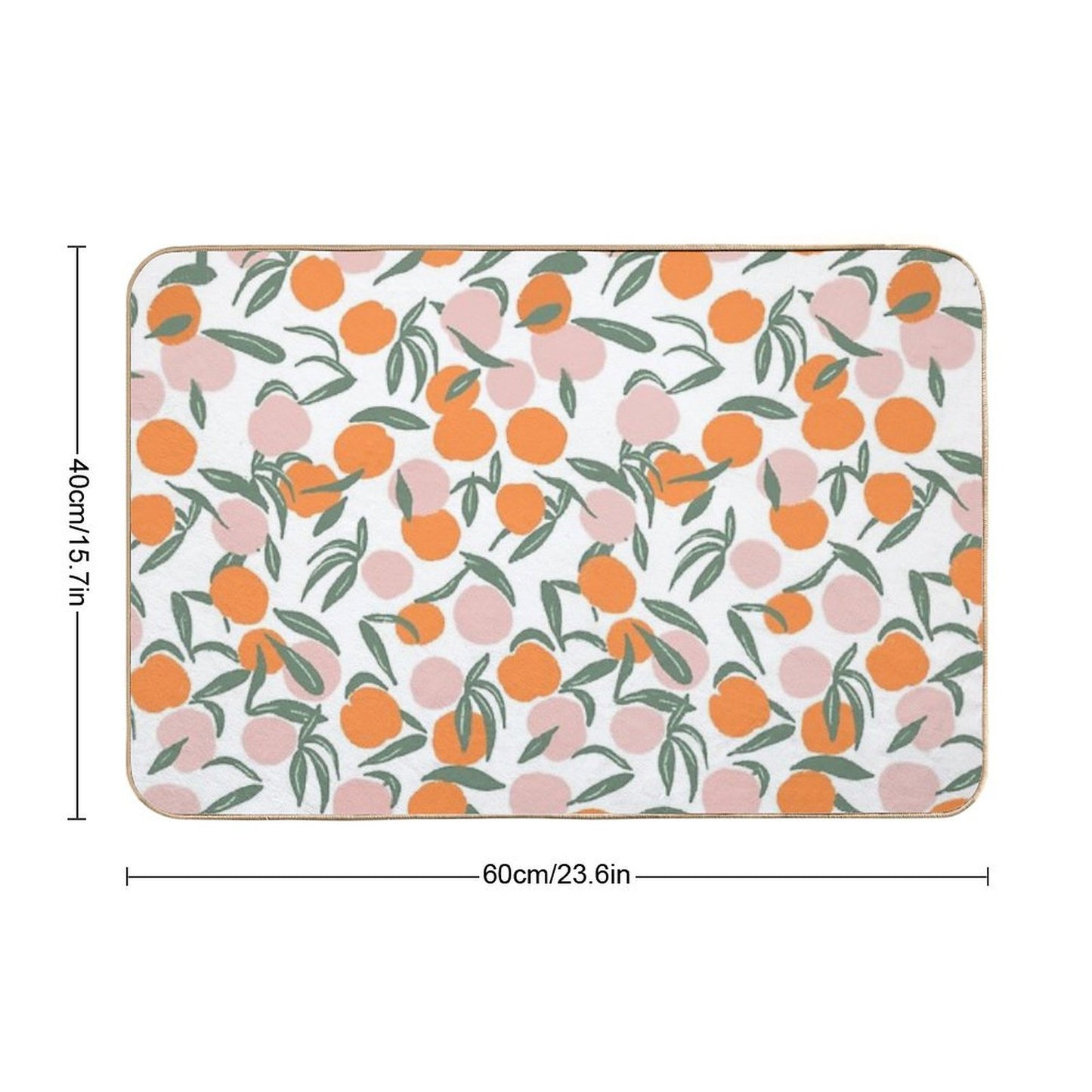 Peach Pattern Bath Mat