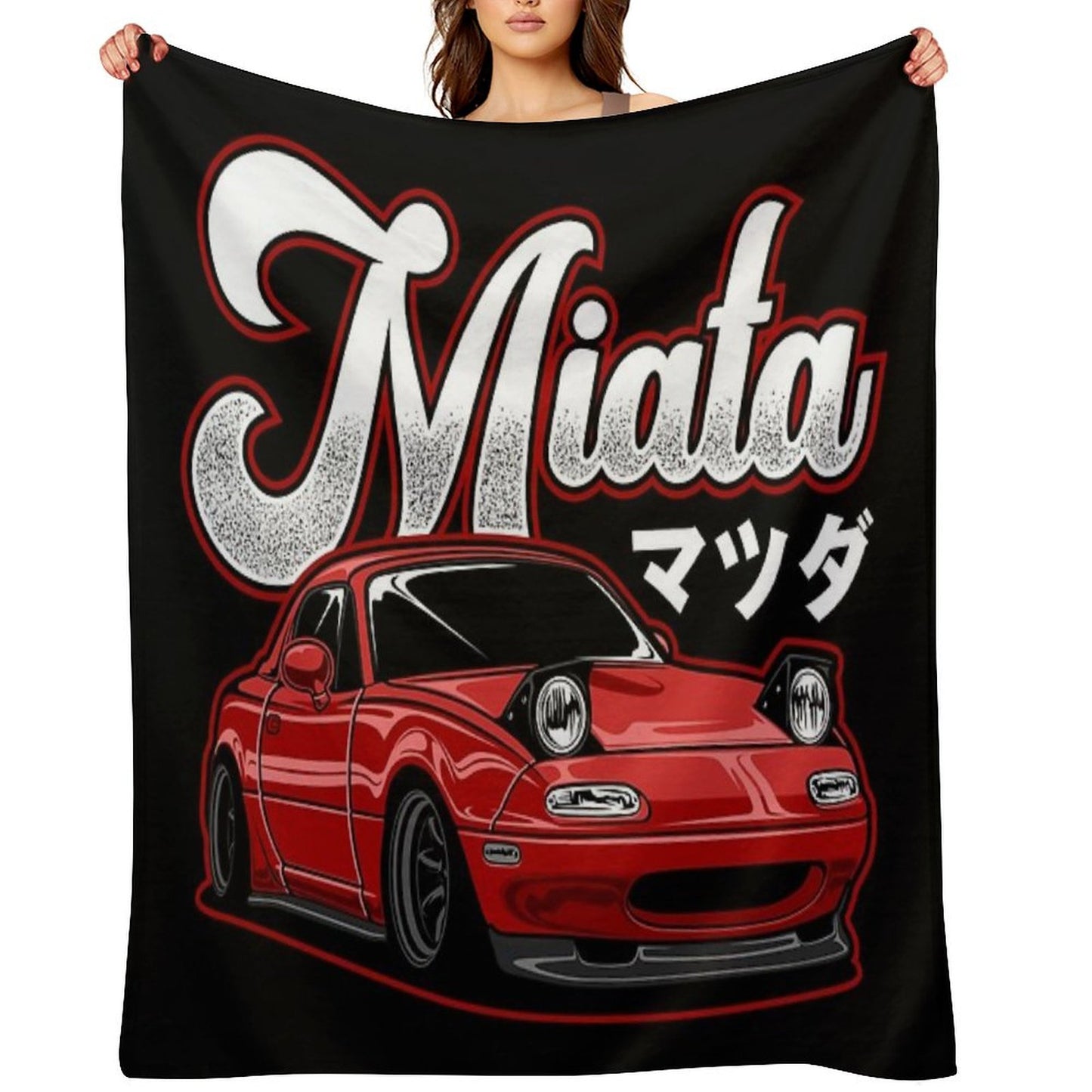 Miata MX-5 NA Red Throw Blanket