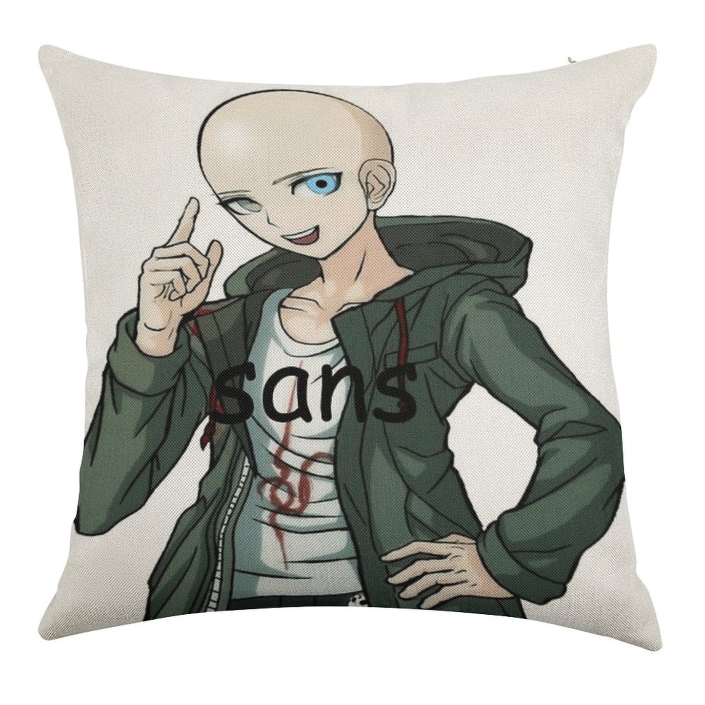 Komaeda Sans Linen Throw Pillow Cover