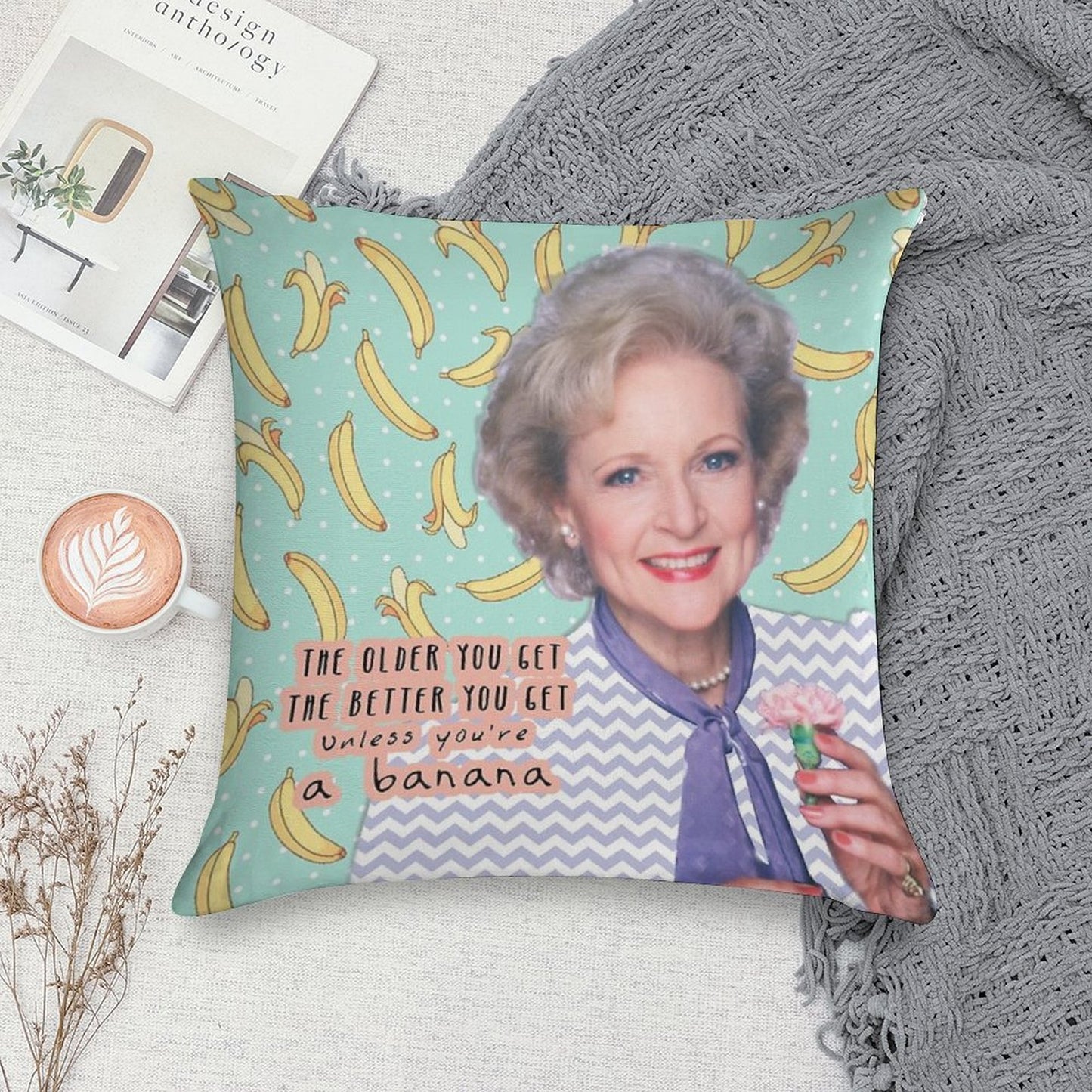 Rose Nylund 2 Soft High-Density Material Throw Pillow