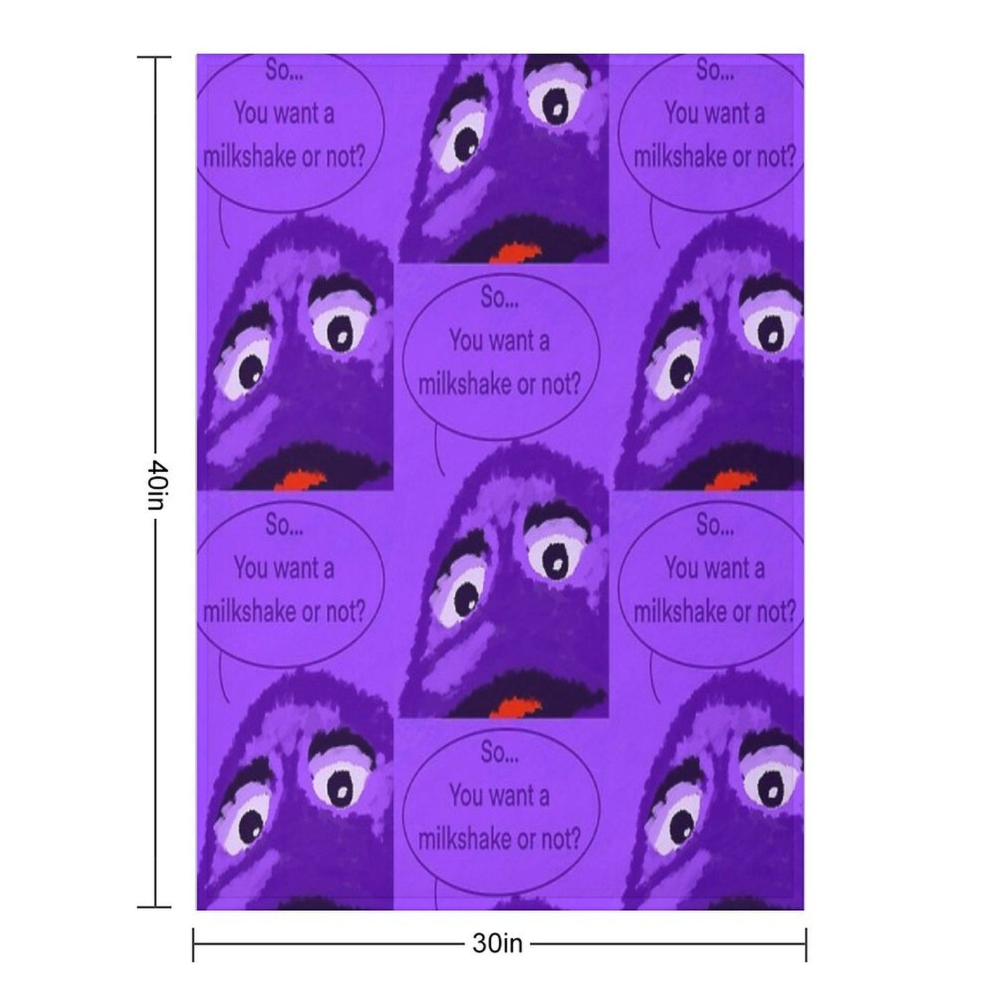 Order Up - Grimace Throw Blanket