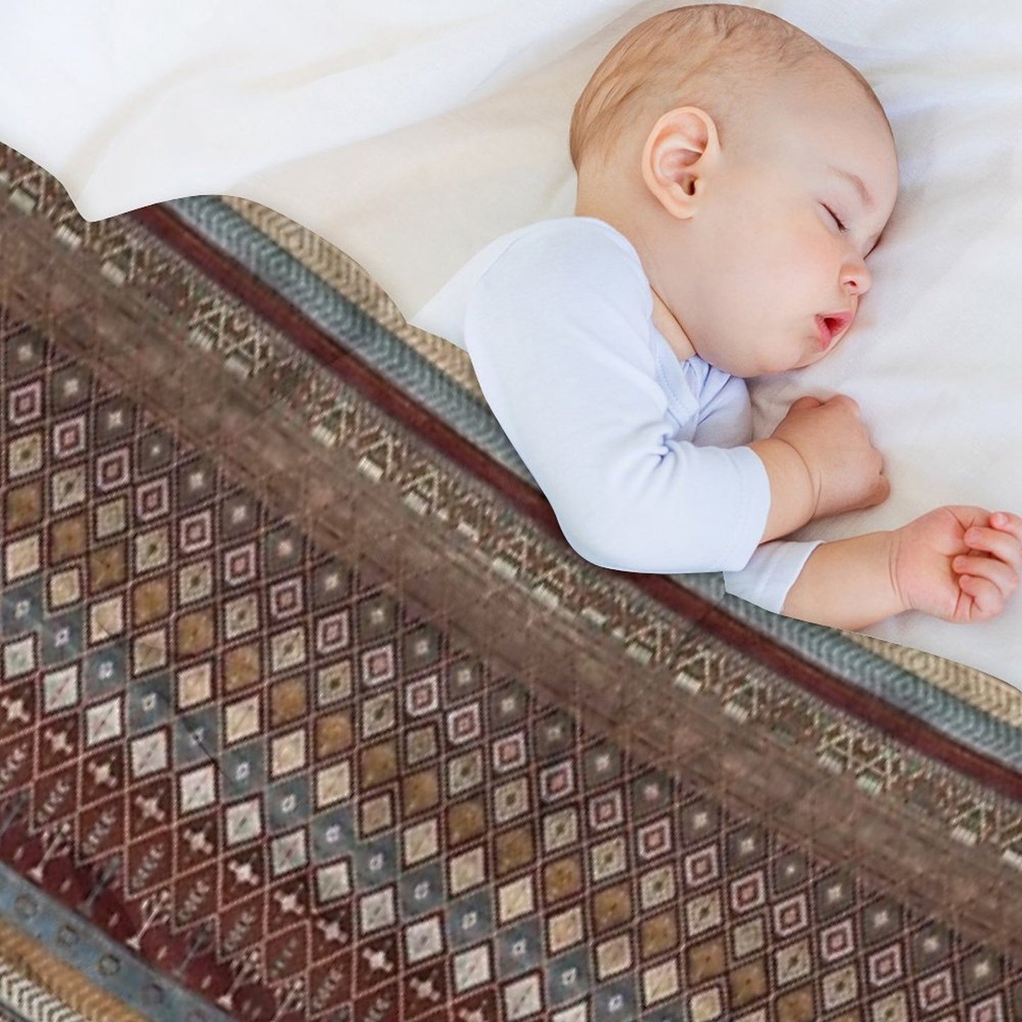 Geometrical Carpet Design Patterns Throw Blanket
