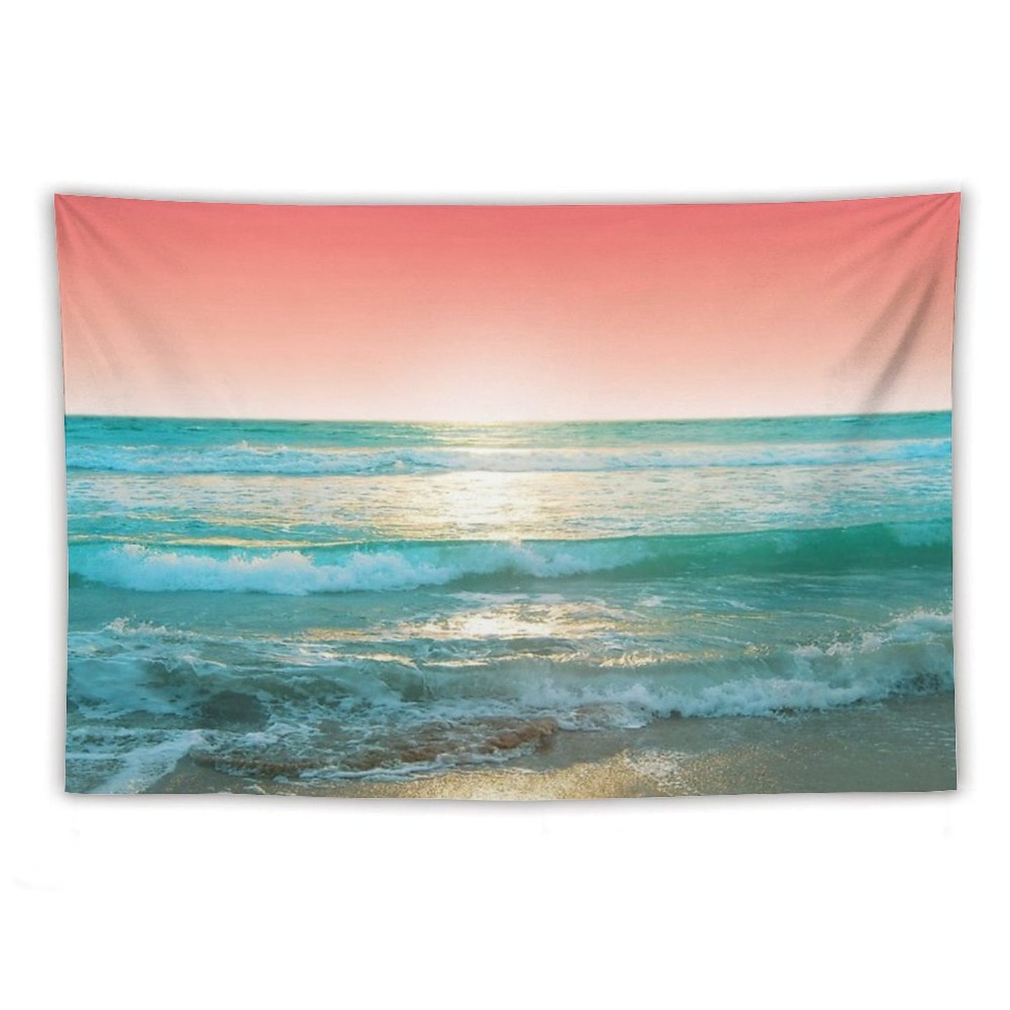 Aqua And Coral, 1 Tapestry