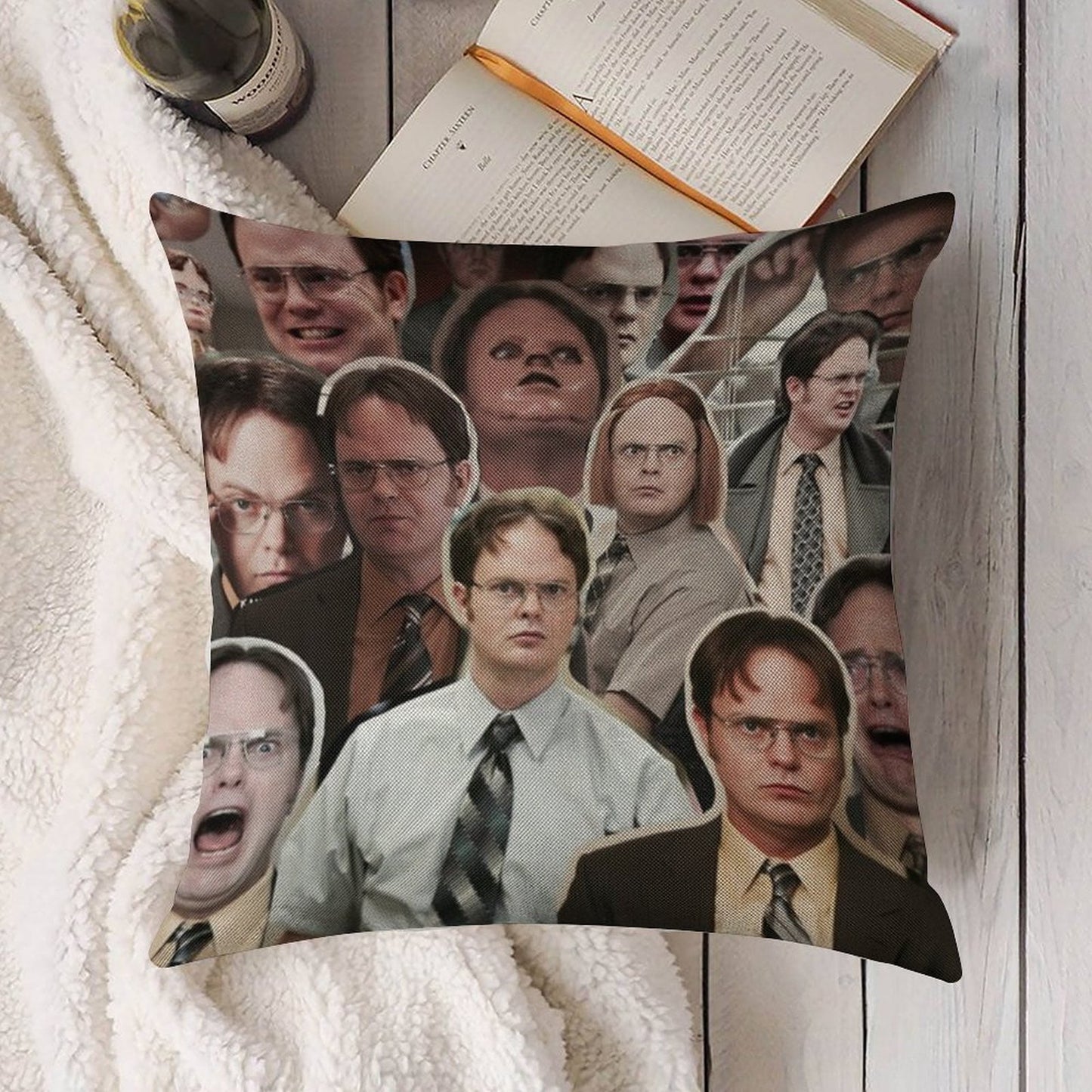 Dwight Schrute - The Office Linen Throw Pillow Cover