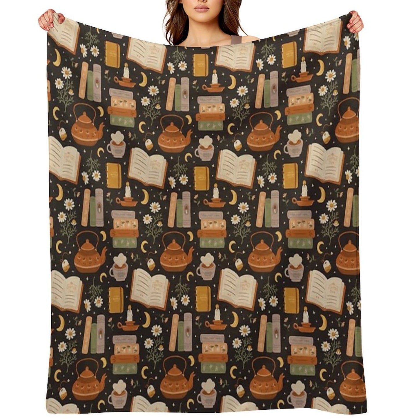 Sweet Bookish Dreams Throw Blanket