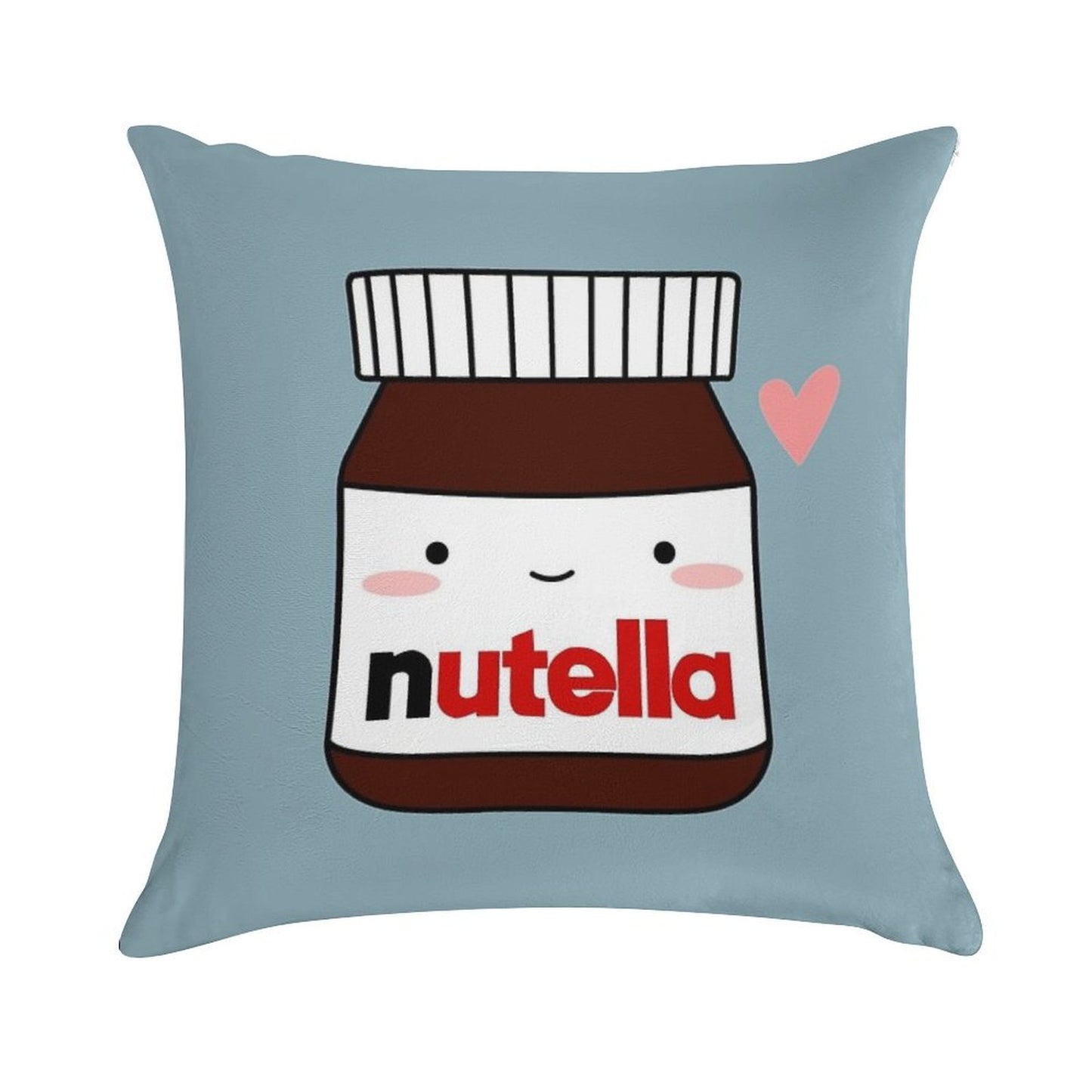Cute Nutella Jar Soft Fade-Resistant Throw Pillow