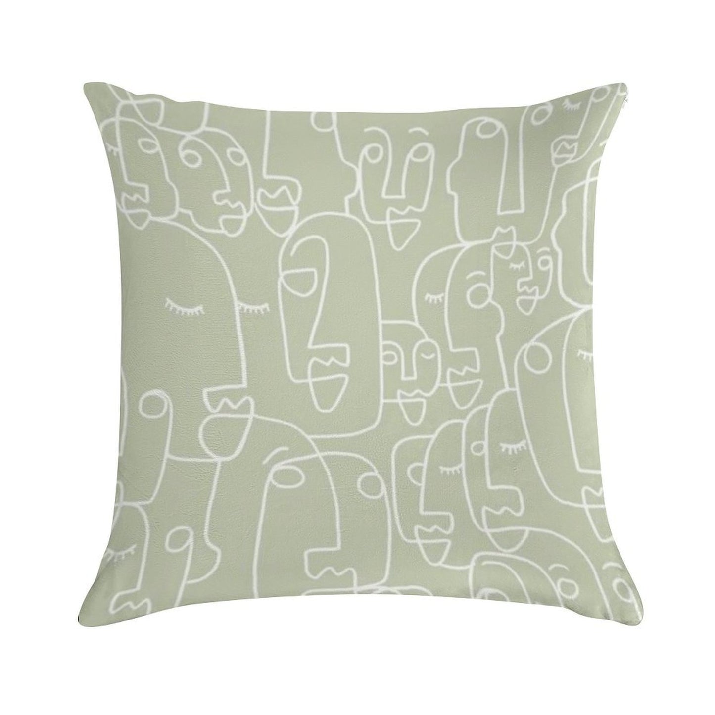Sage Green Soft Bedroom Essential Throw Pillow