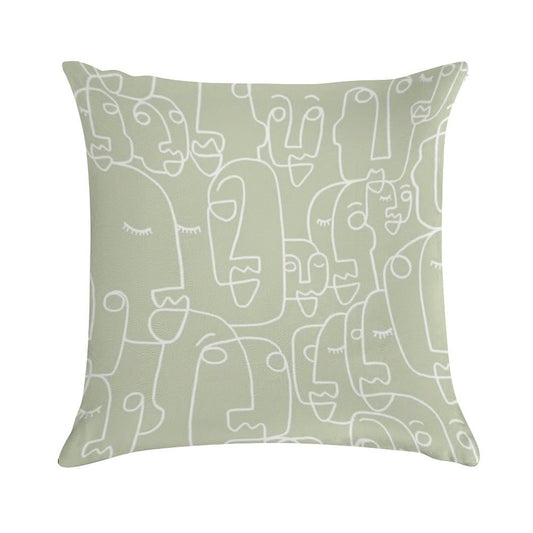 Sage Green Soft Bedroom Essential Throw Pillow