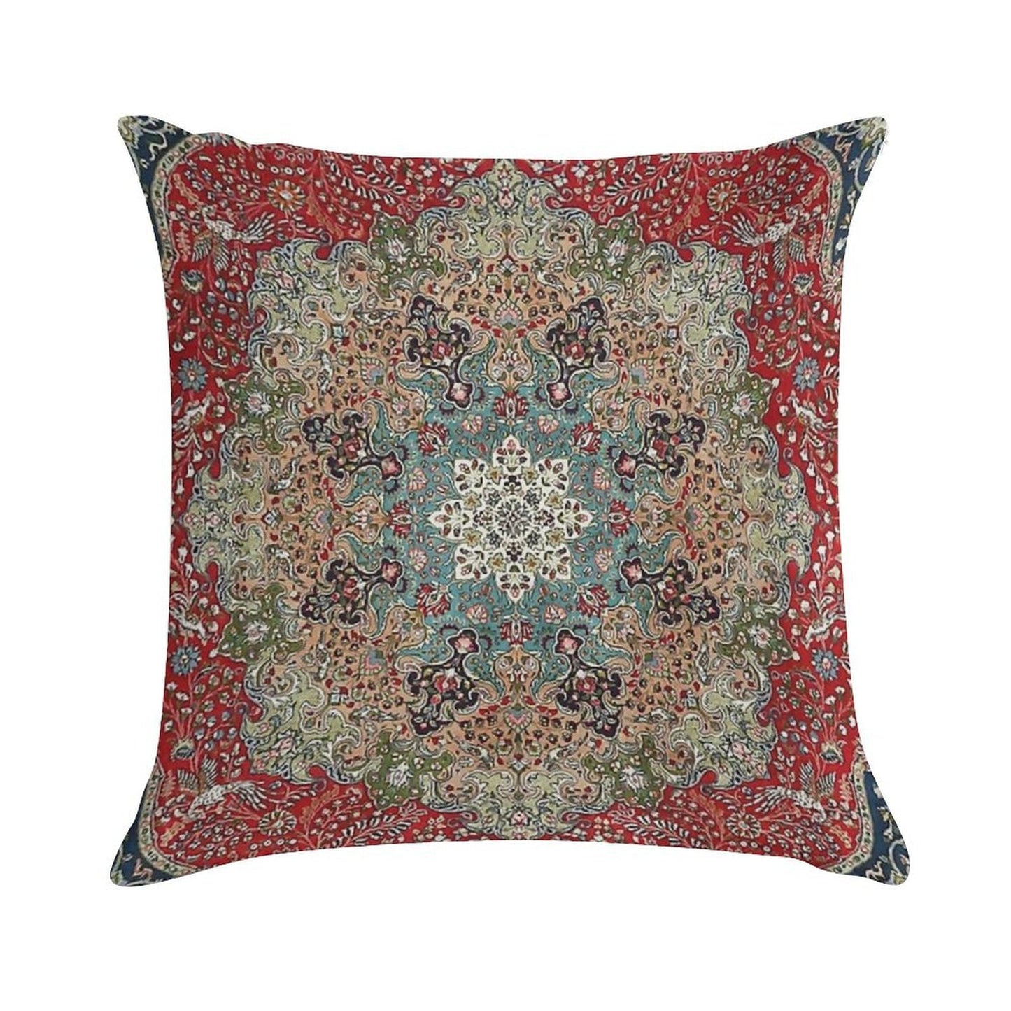 Vintage Antique Persian Carpet Print Soft Warmth Comfort Throw Pillow