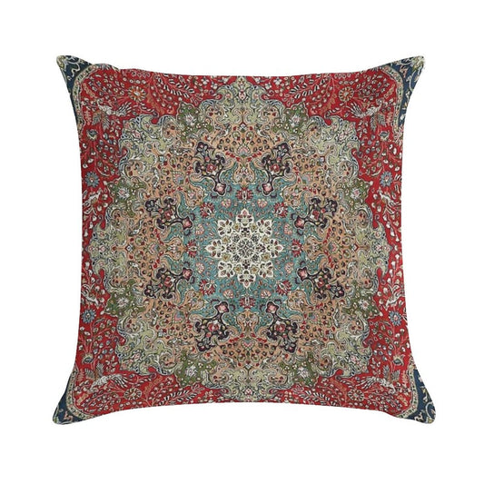 Vintage Antique Persian Carpet Print Soft Warmth Comfort Throw Pillow