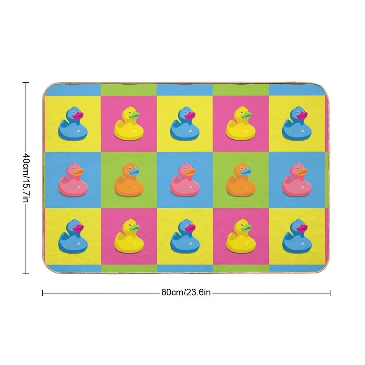 Rubber Duckies Pop Art Bath Mat