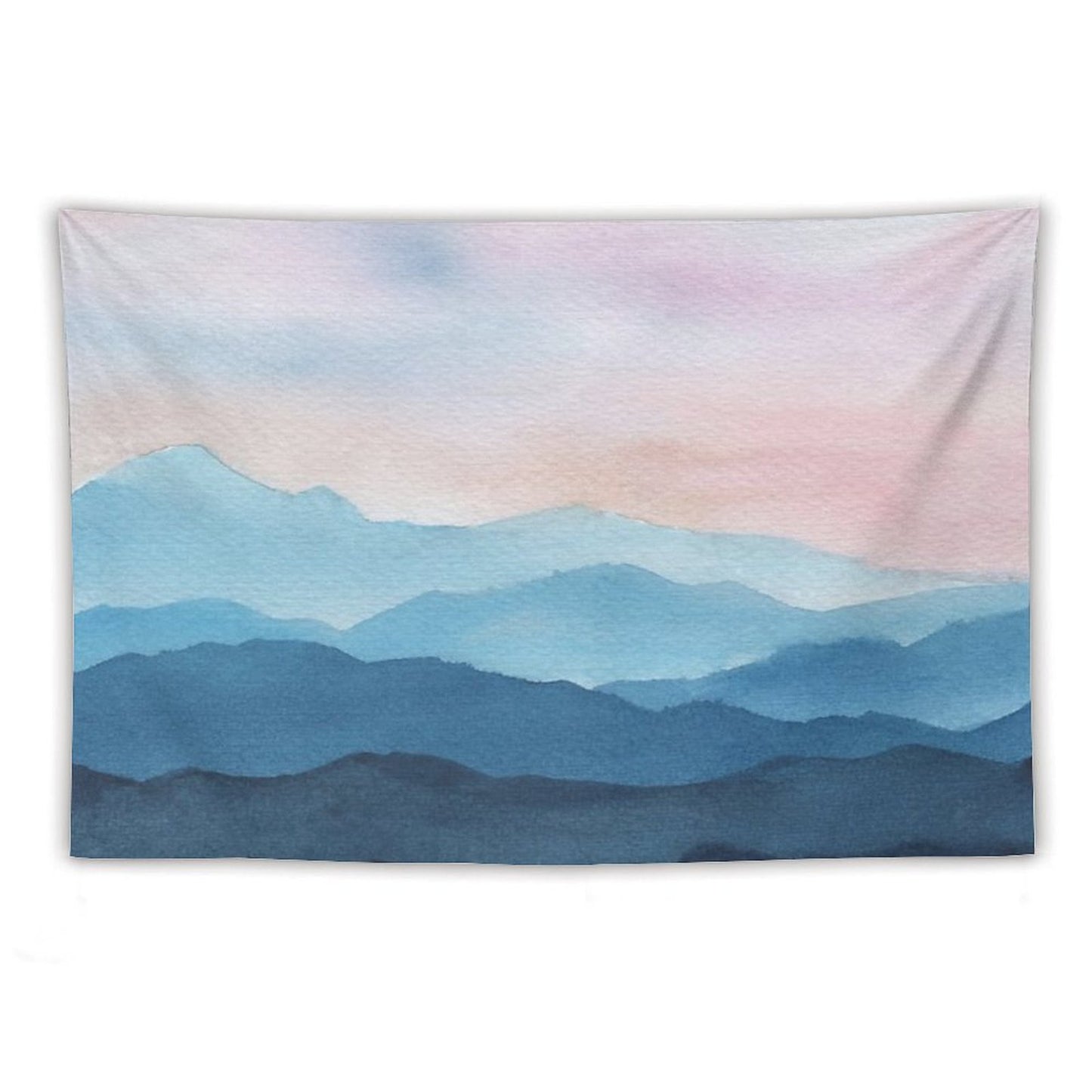 Blue Abstract Mountains Tapestry