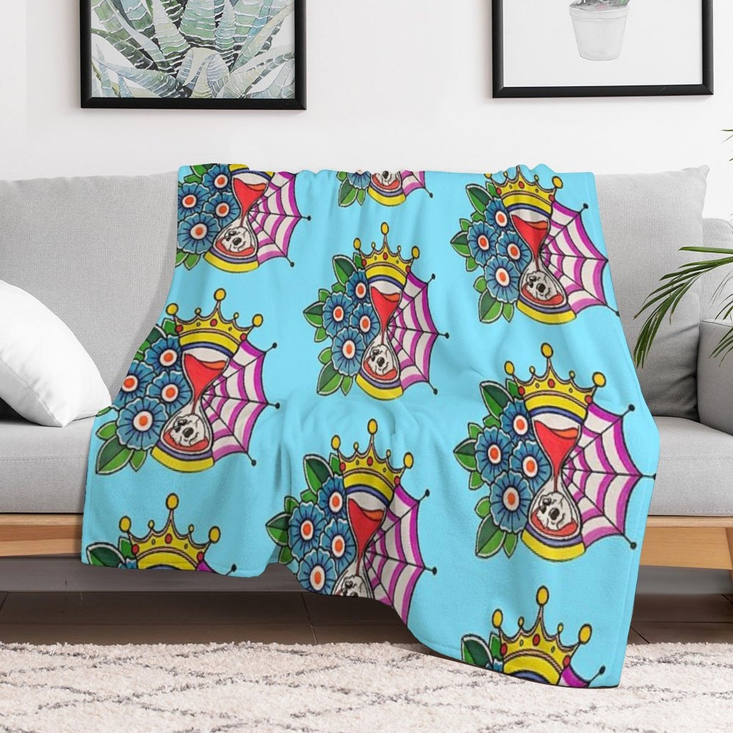 Time Is King Throw Blanket