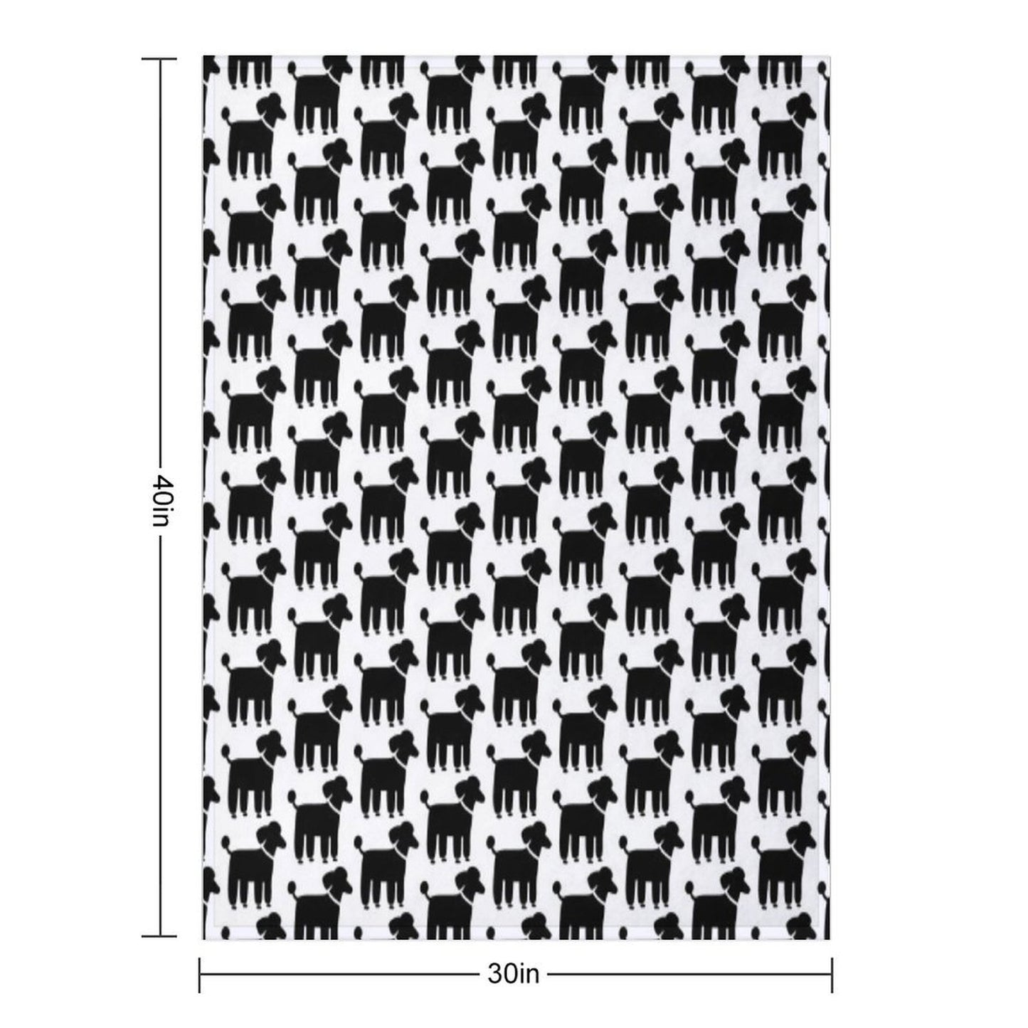 Black Poodle(s) Throw Blanket